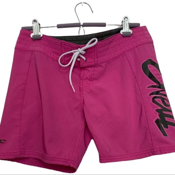 💋4/20 O’Neil bright surfer girl pink board shorts clean graphic - Picture 1 of 8